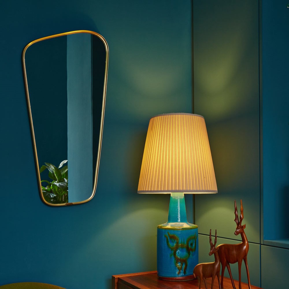 Miroir pivotant rétro avec ruban et quincaillerie en laiton Dimensions flexibles