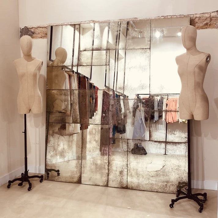 Miroir antique patchwork fabriqué à la main  personnalisé sans cadre