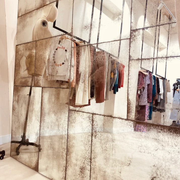 Miroir antique patchwork fabriqué à la main  personnalisé sans cadre