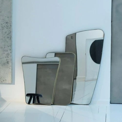 Miroir pivotant rétro avec ruban et quincaillerie en laiton Dimensions flexibles