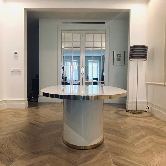 Table Malibu ovale ou rectangulaire d'inspiration vintage sur mesure