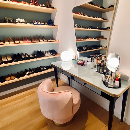 Coiffeuse Julieta avec détails en laiton d'inspiration 50's Personnalisable