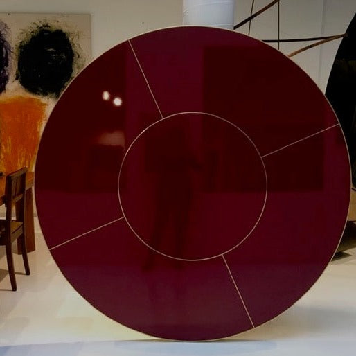 Table Ronde Julieta, Piédestal Brillant et base en Métal