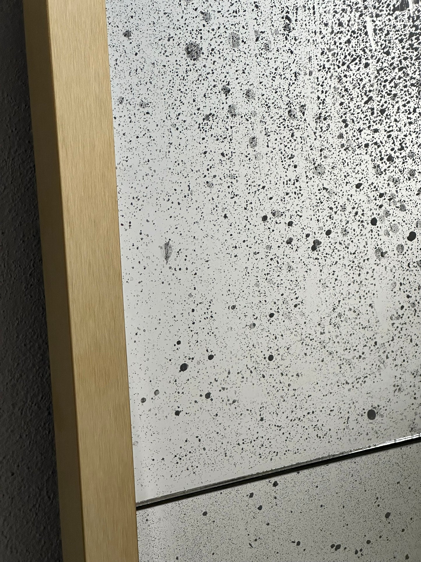 Miroir antique patchwork  fabriqué à la main avec cadre en laiton personnalisable