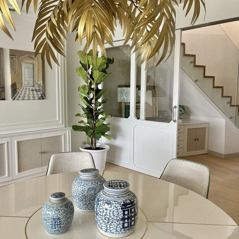 Mesa Malibú Redonda con Marquetería en Latón o Acero Customizable en Acabados y Dimensiones