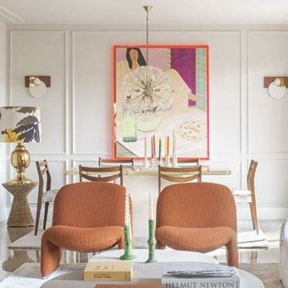 Table Julieta Ovale ou Rectangulaire avec piédestal Personnalisable en Finitions et Dimensions