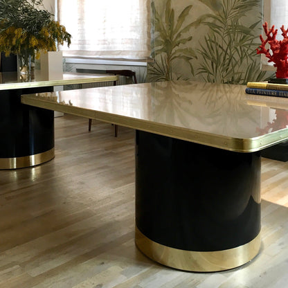 Square Julieta Pedestal Dinning Table, Fully Customizable & Handcrafted